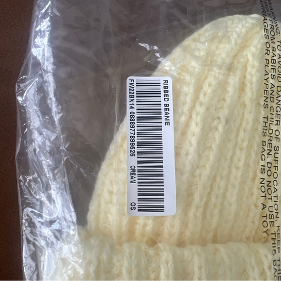 Supreme Ribbed Beanie Tan/Yellow - Picture 2 of 3